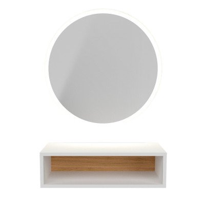RUNDT Toiletbordspejl med Hylde - Toiletborde | Mobila Creations RUNDT Toiletbordspejl med Hylde - Toiletborde | Mobila Creations