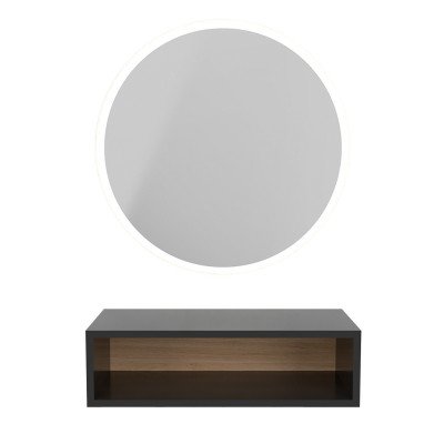 ROUND Coiffeuse Miroir avec Tablette - Coiffeuses | Mobila Créations