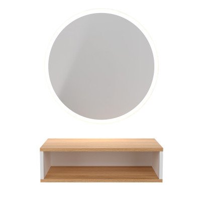 ROUND Coiffeuse Miroir avec Tablette - Coiffeuses | Mobila Créations