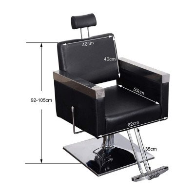 DESIGN Czarny fotel fryzjerski | Kreacje Mobila
