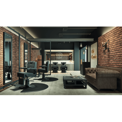 Trusă completă de salon pentru frizerie BROWNY | Creații Mobila Trusă completă de salon pentru frizerie BROWNY | Creații Mobila