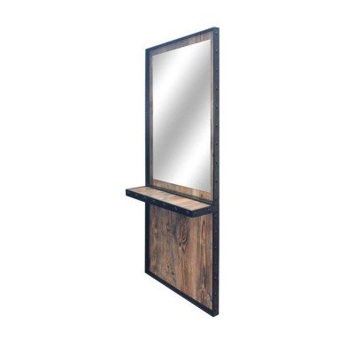 FLICK Coiffeuse Miroir effet boisé avec plateau | Mobila Créations