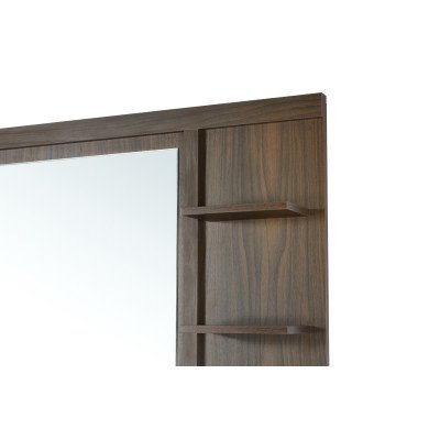 Tavolo da toeletta con specchio da barbiere in legno autentico con lavabo Tavolo da toeletta con specchio da barbiere in legno autentico con lavabo