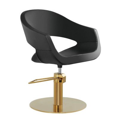 Fauteuil Coiffure GOODY Base Ronde Or | Mobila Créations