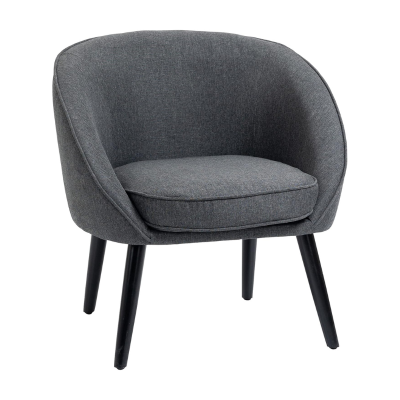 Poltrona MOTI in lino grigio a 1 posto | Mobila Creations