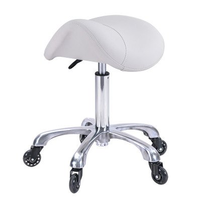 Taburet pentru cai cu roți rapide HUDA WHITE | Mobila Créations