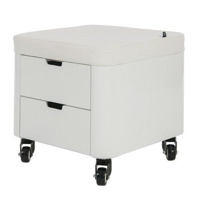 Tabouret de Pedicure avec tiroirs Blanc HOLY | Mobila Créations