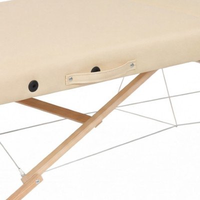 NOMAD: Camilla de masaje plegable de madera, color beige, de 3 partes | Mobila Créations