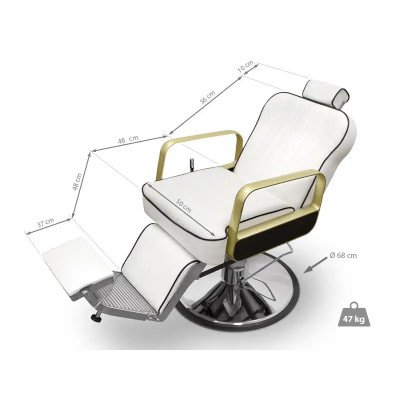 VARO Fauteuil Barbier Blanc | Mobila Créations