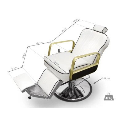 Scaun de frizerie VARO alb | Creații Mobila Scaun de frizerie VARO alb | Creații Mobila