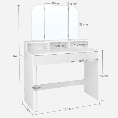 MIRAGE Hvidt Sminkebord | Mobila Creations MIRAGE Hvidt Sminkebord | Mobila Creations