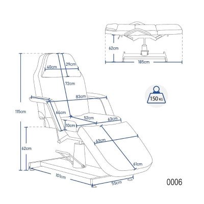 COVA Fauteuil de Soins Esthétiques Hydraulique | Mobila Créations