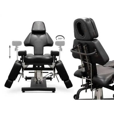 TATTOOPRO Fauteuil de Tatouage Hydraulique Noir | Mobila Créations