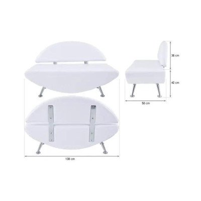 JIM dvoumístná bílá pohovka | Mobilní výtvory