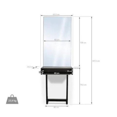 STORA melns tualetes galdiņš | Mobila Creations