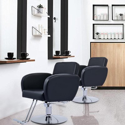 PURE Schwarzer Friseurstuhl | Mobila Creations PURE Schwarzer Friseurstuhl | Mobila Creations