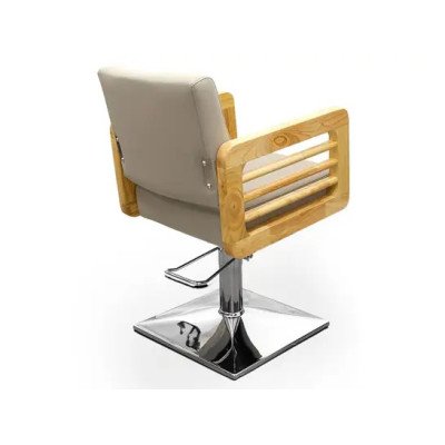 BARK Friseurstuhl in Grau und Holz | Mobila Creations