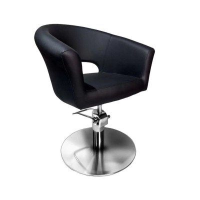 Fauteuil Coiffure PERRIER Base Ronde Métallisée | Mobila Créations